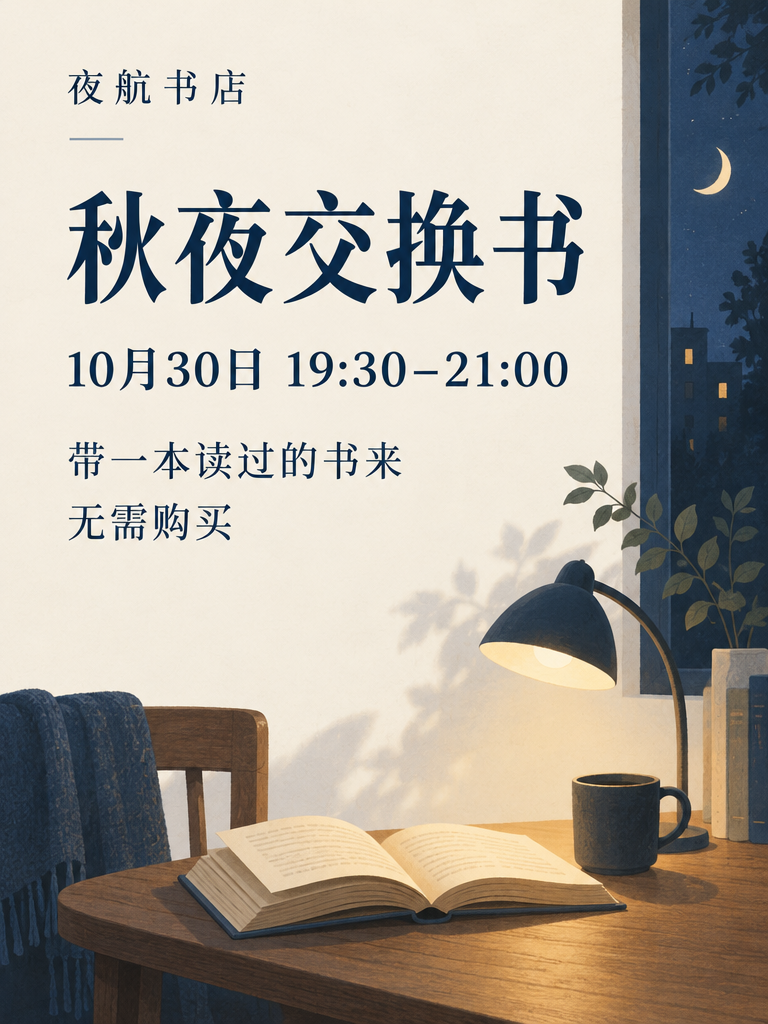 Sunburst 第二次结果：五行中文位于夜窗旁的浅色区域，下方是书桌、椅子和台灯场景。