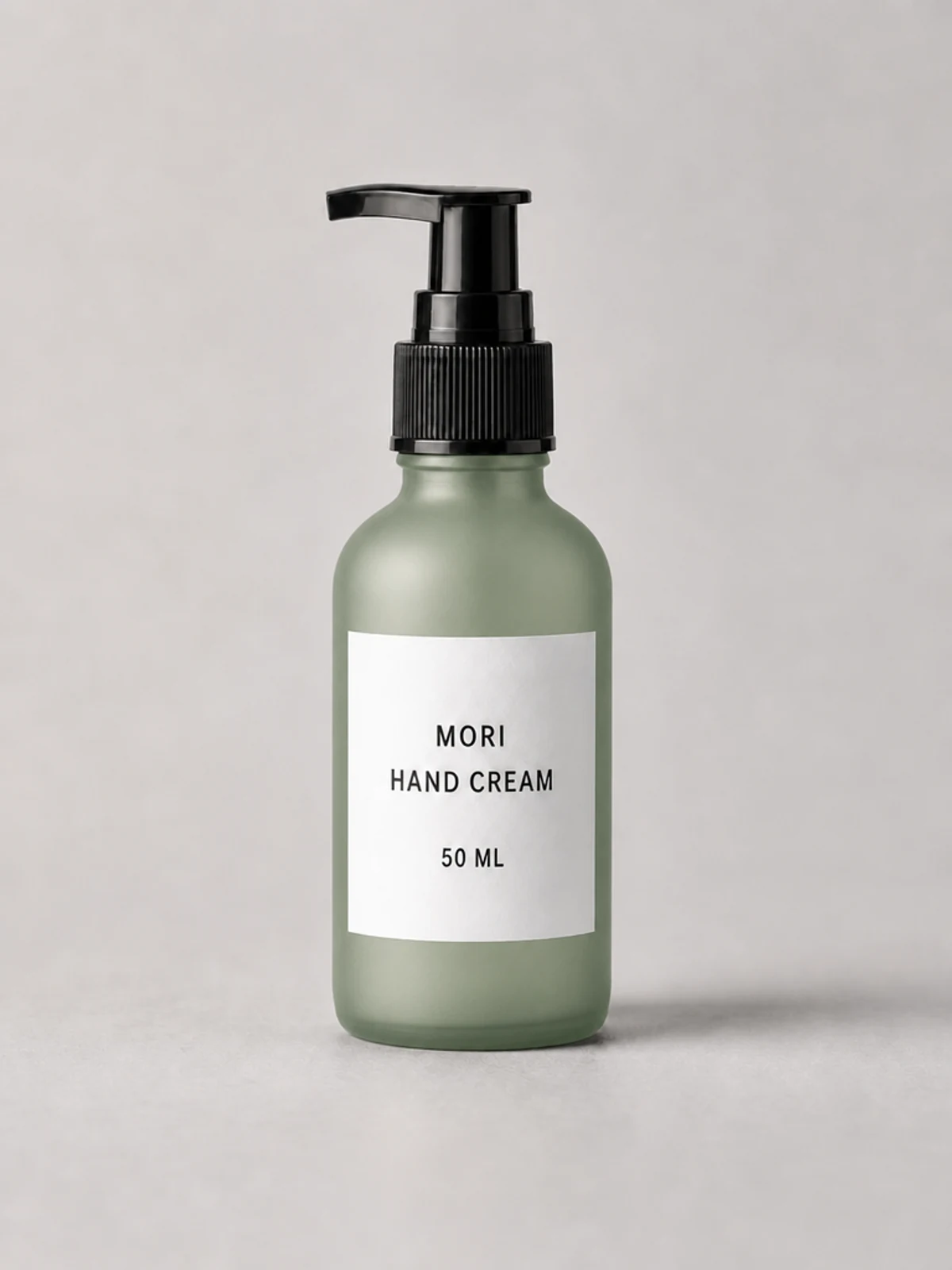 GPT Image 2 MORI bottle edit from amber to frosted sage-green glass