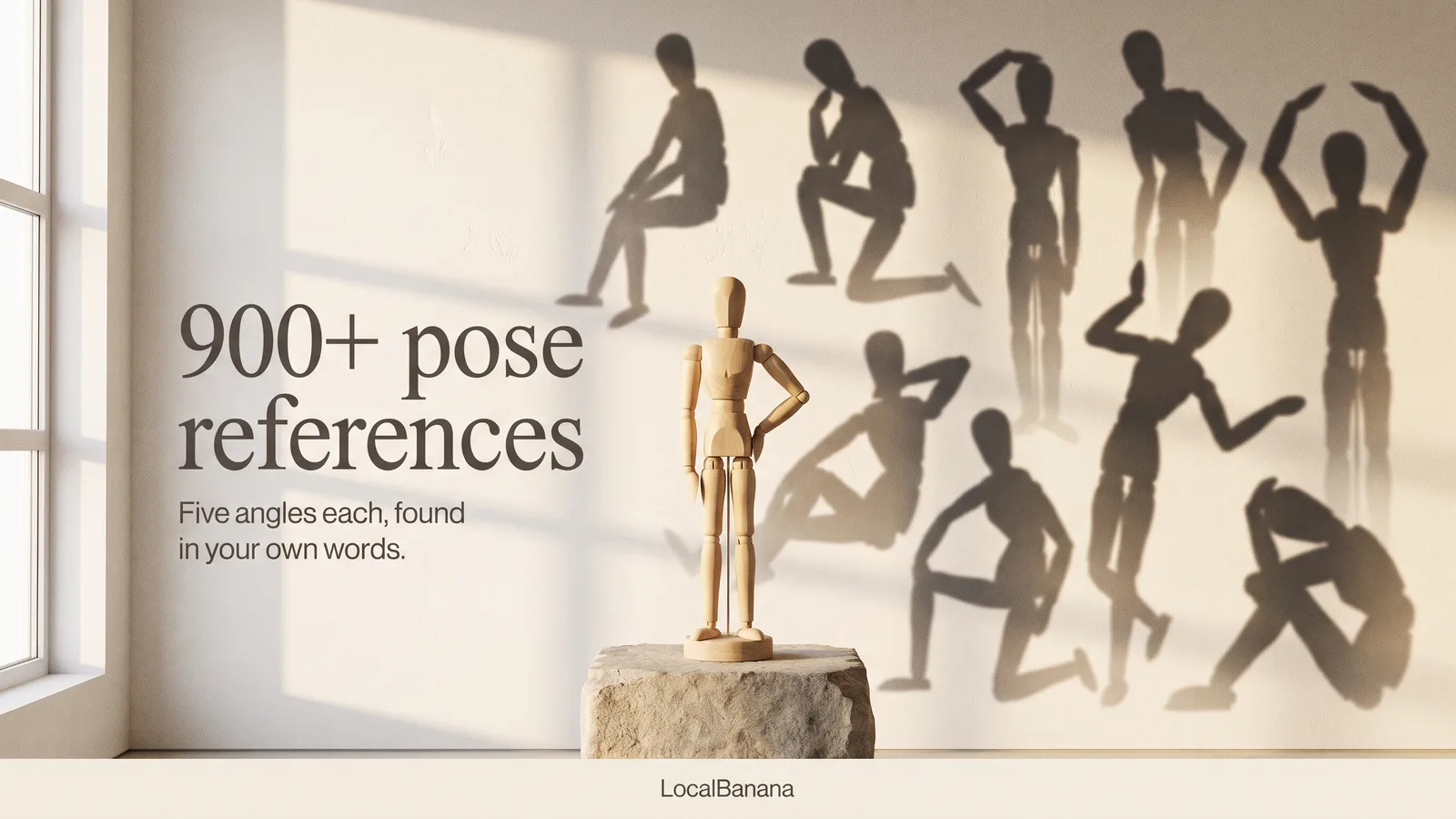 900+ pose references, found in your own words